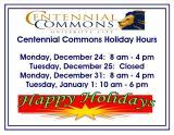 CentCom Holiday Hours